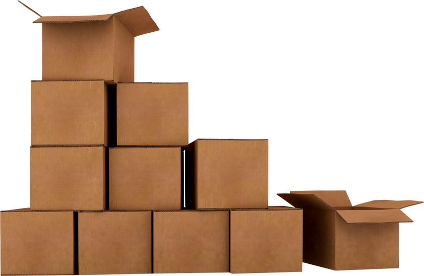 Cardboard Boxes Package Isolated